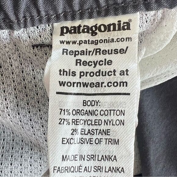 Patagonia Nomader Volley Forge Gray Elastic Waist Drawstring Shorts SZ L - Picture 9 of 11